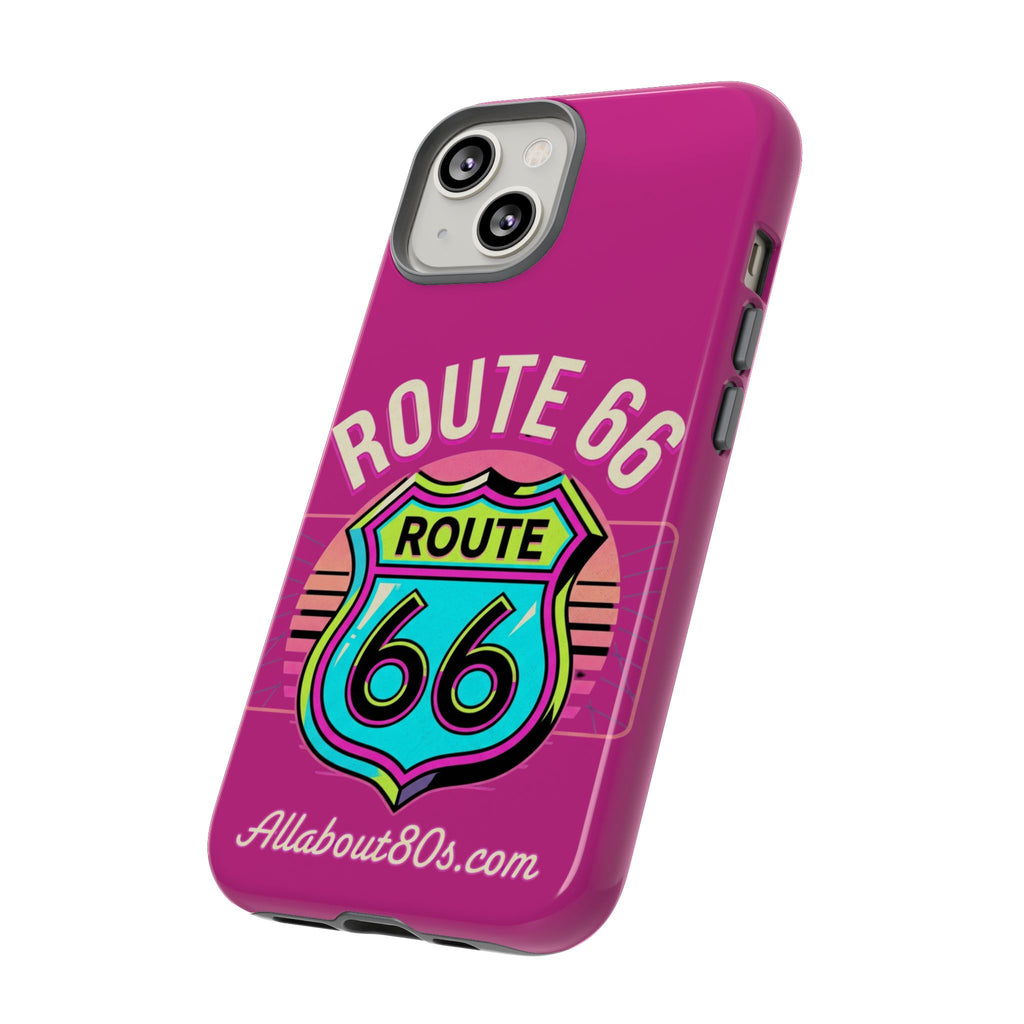Route 66 Phone Case — Retro Neon Road Trip iPhone Cover
