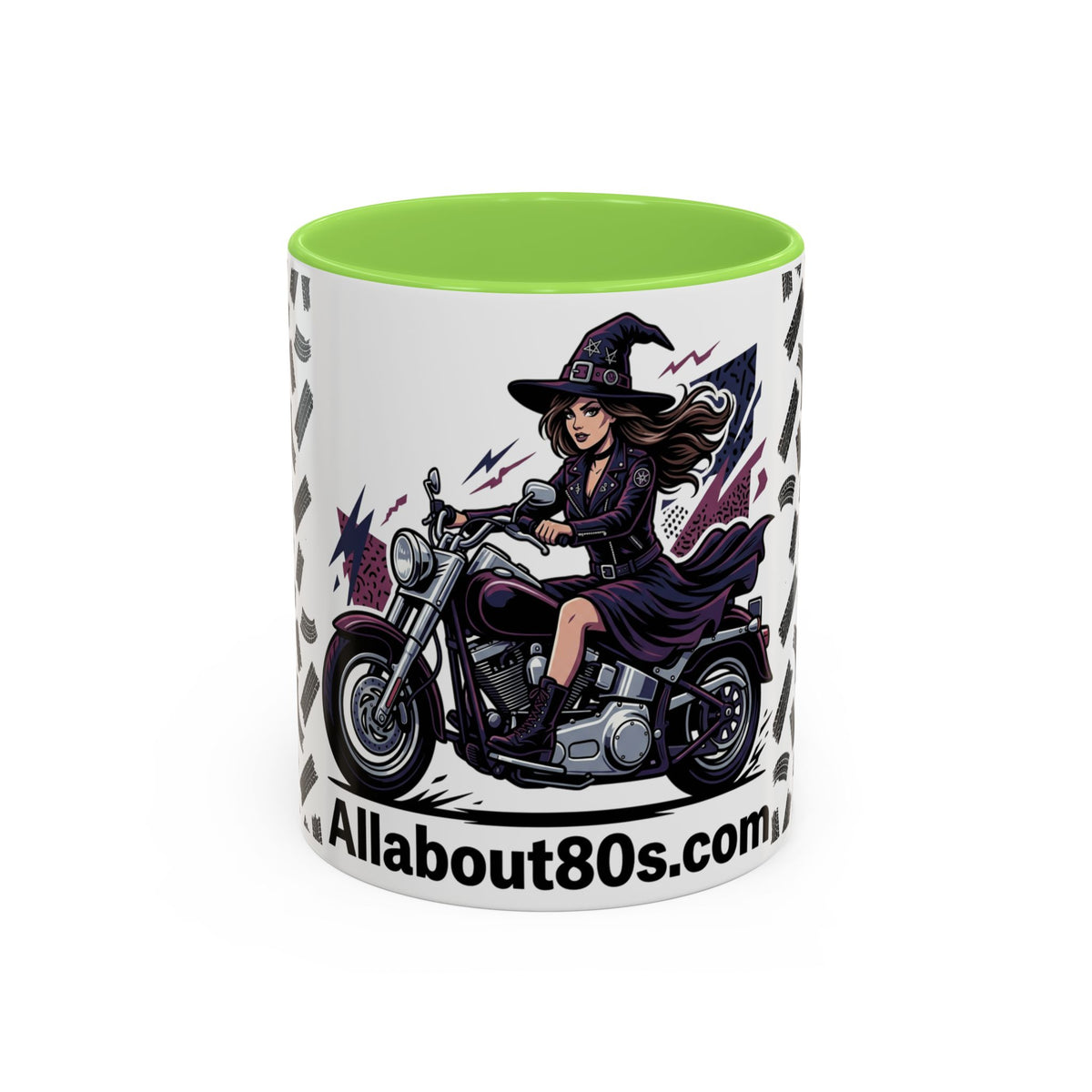 Witch Rider Coffee Mug — Halloween Motorcycle Witch 11oz/15oz