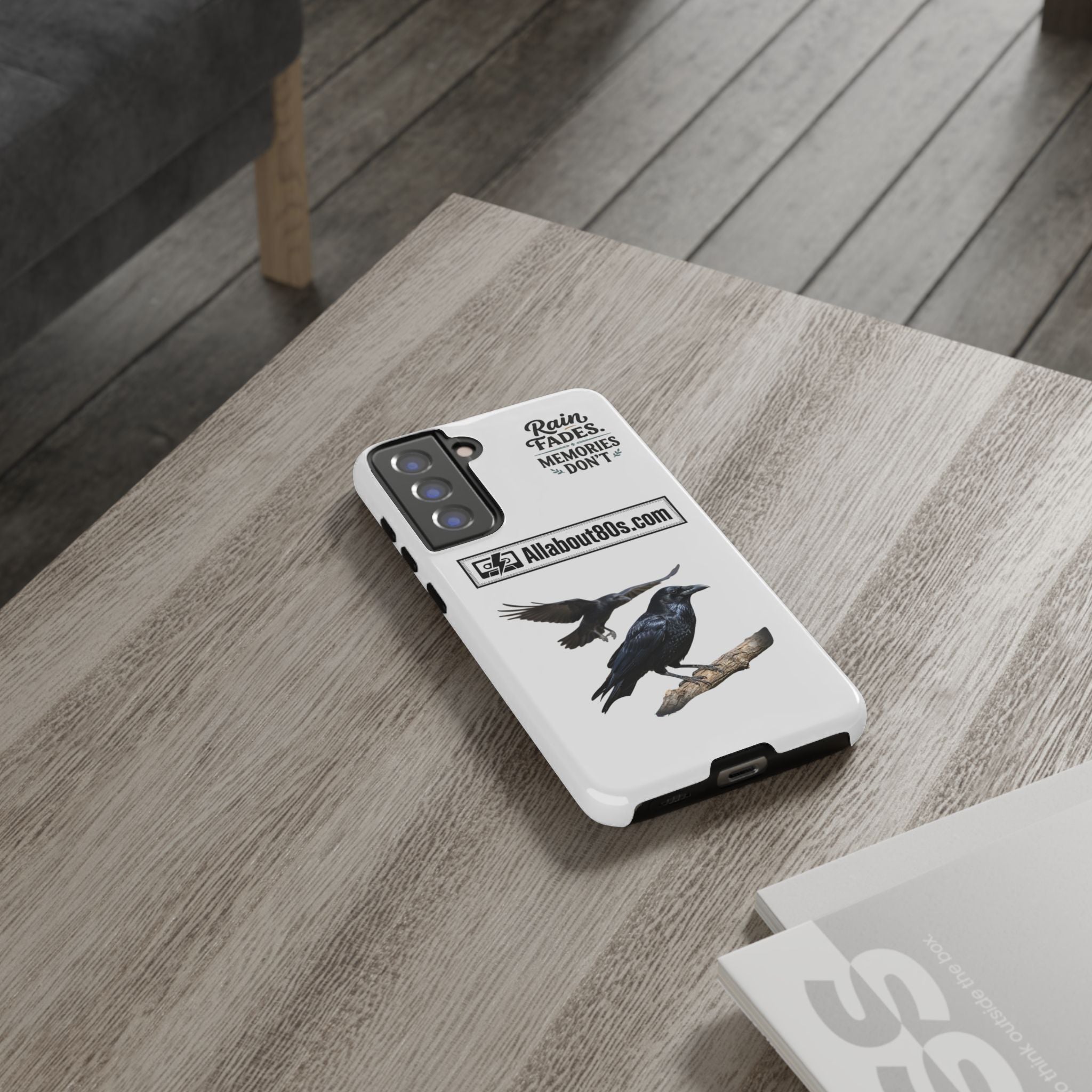Raven Flight Phone Case — Protective iPhone Case with Black Crow Design