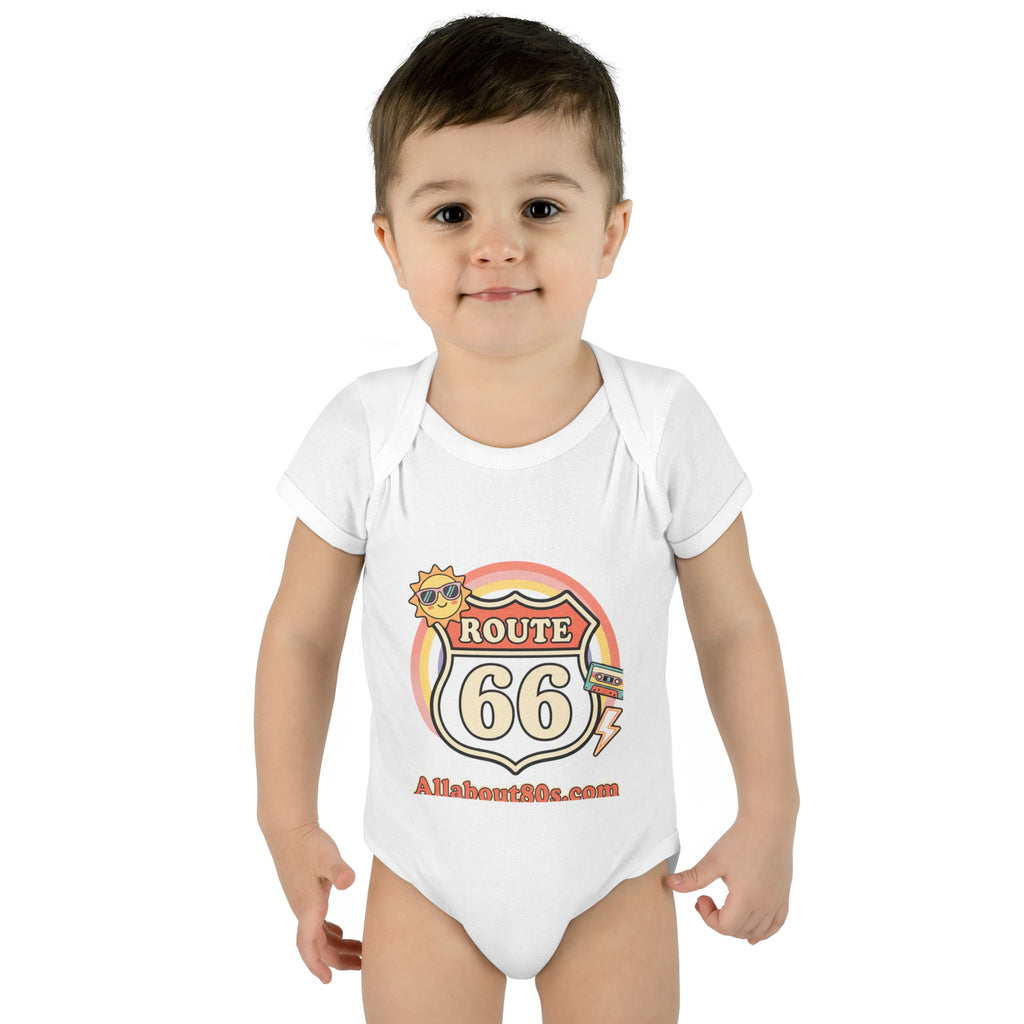 Route 66 Baby Bodysuit – Retro Travel Infant Onesie