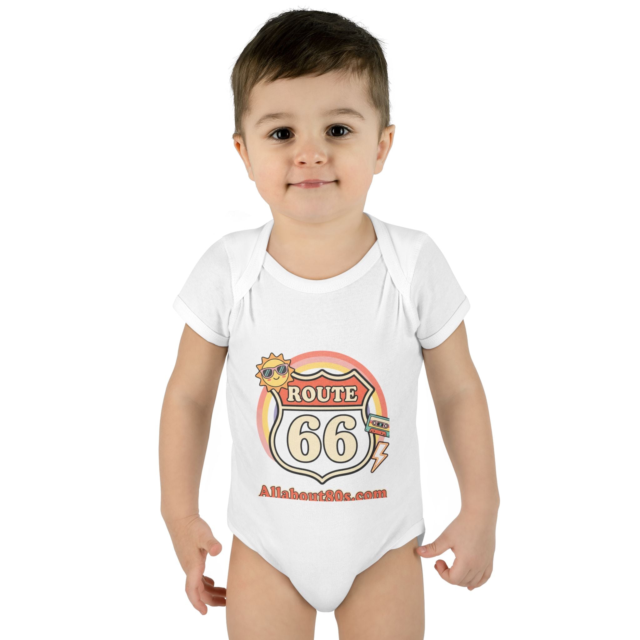 Route 66 Baby Bodysuit – Retro Travel Infant Onesie