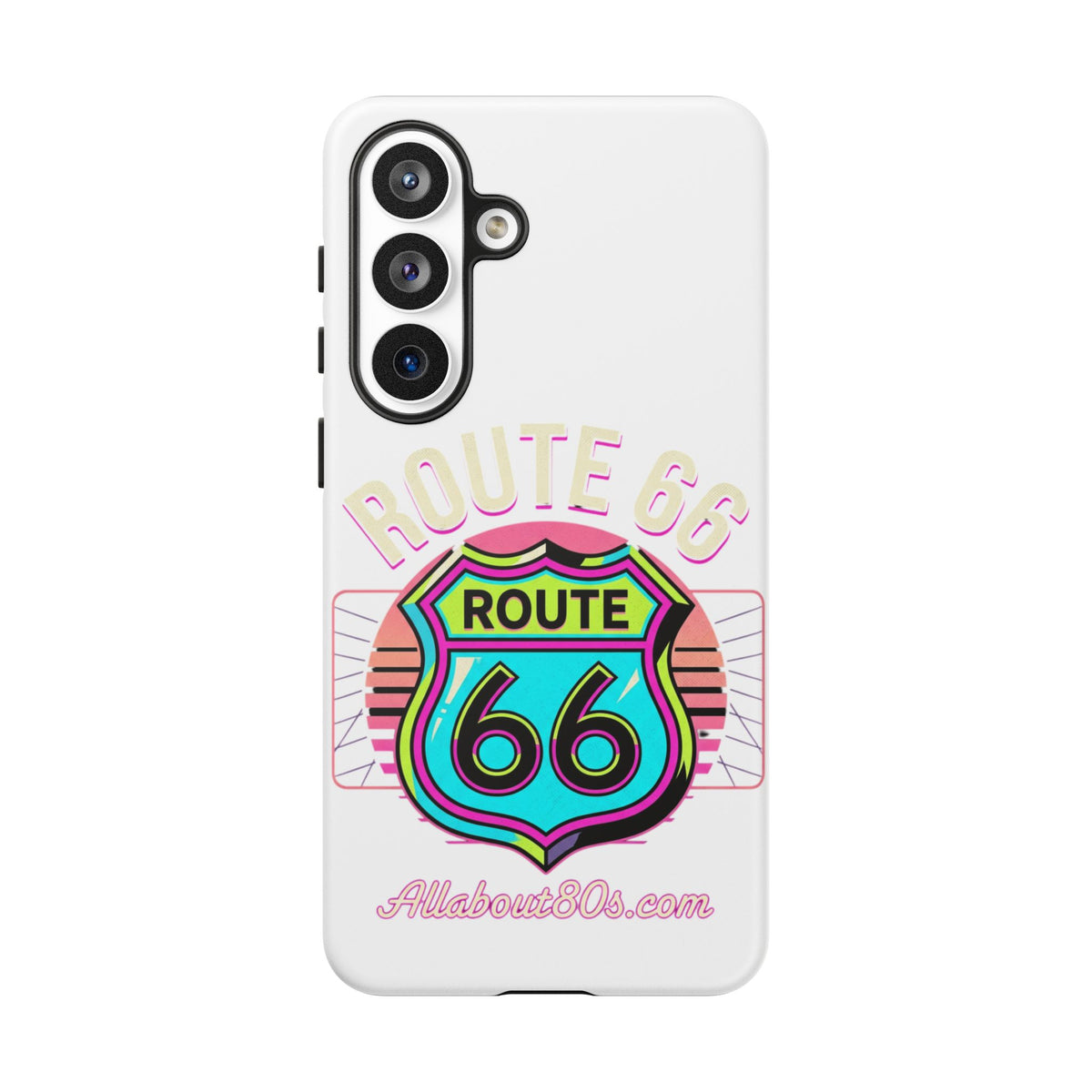 Route 66 Neon Phone Case — Retro Road Trip iPhone Cover