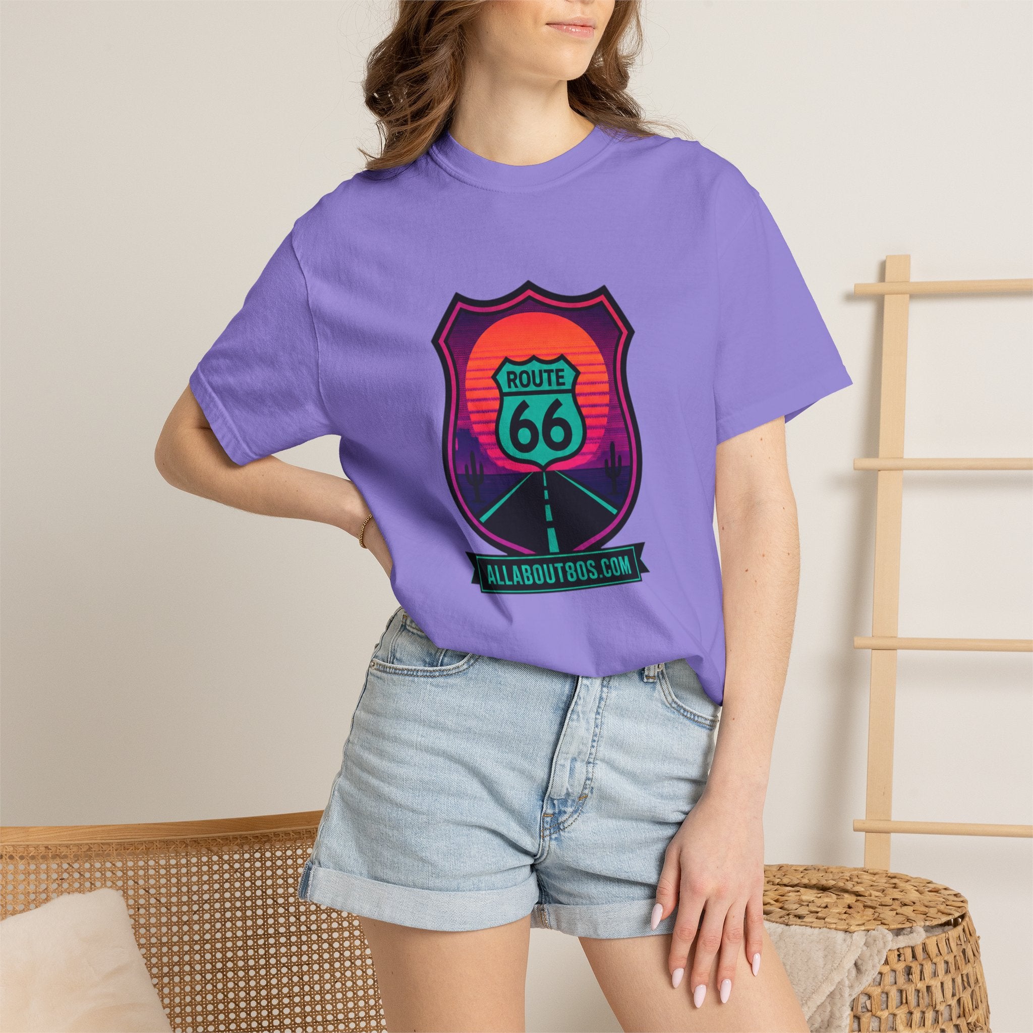 Route 66 Sunset T‑Shirt — Retro Roadtrip Graphic Tee