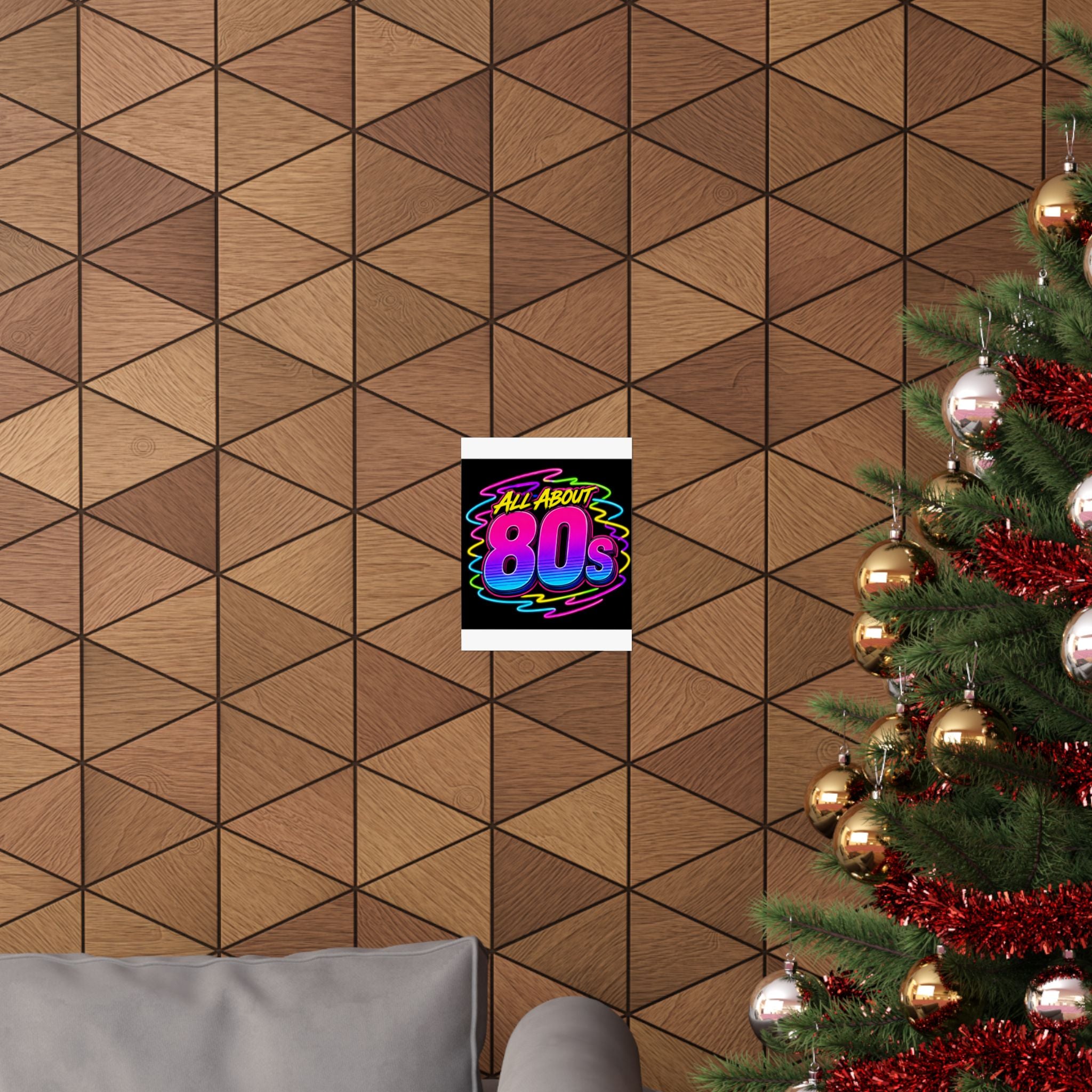 All About 80s Retro Neon Poster