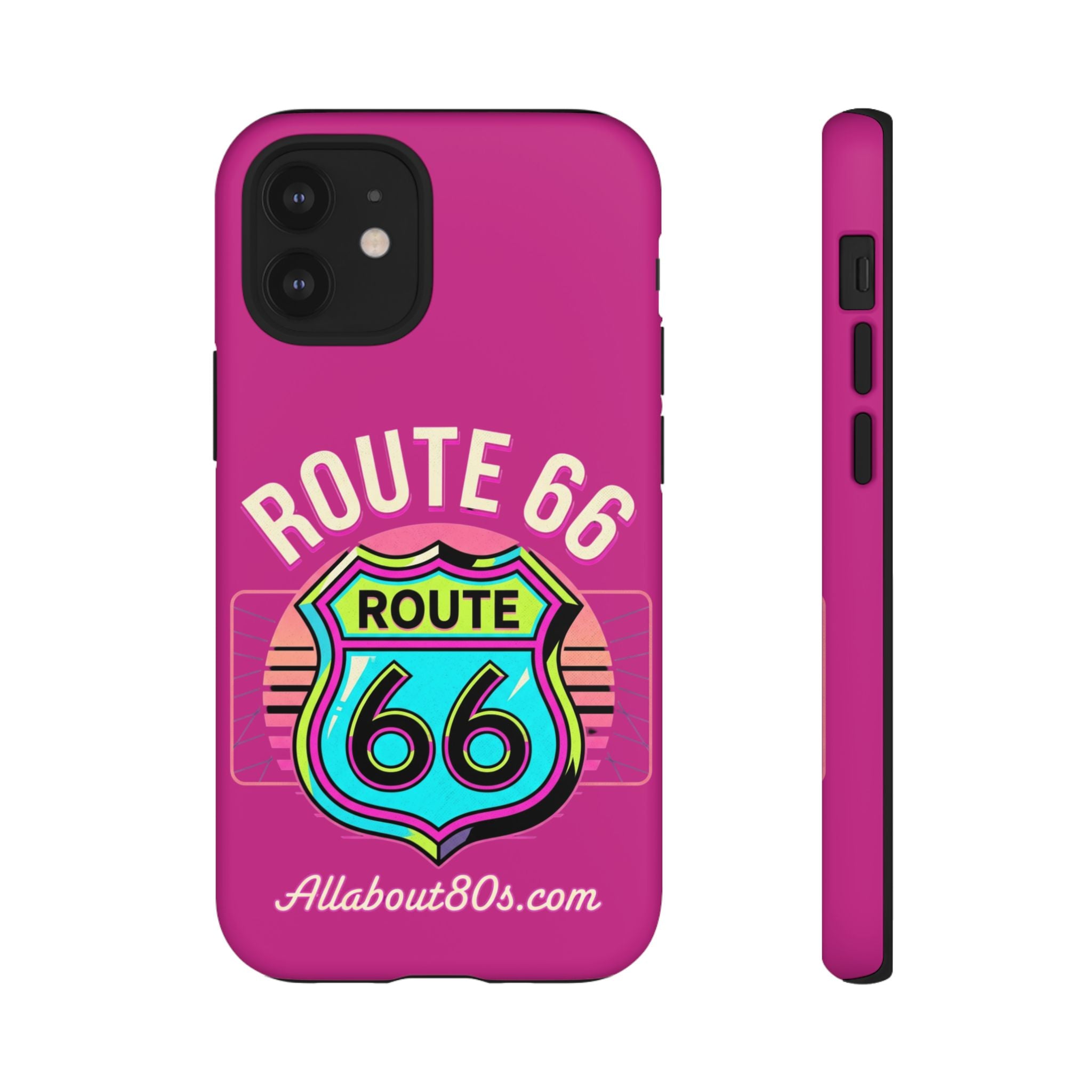 Route 66 Phone Case — Retro Neon Road Trip iPhone Cover