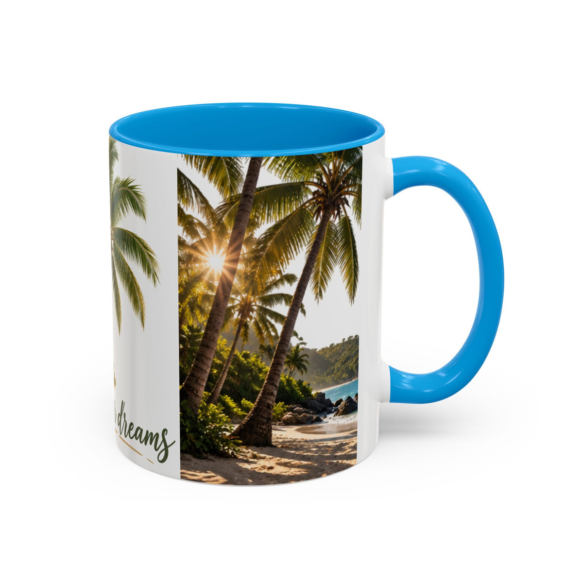 Live Your Dreams Palm Tree Mug