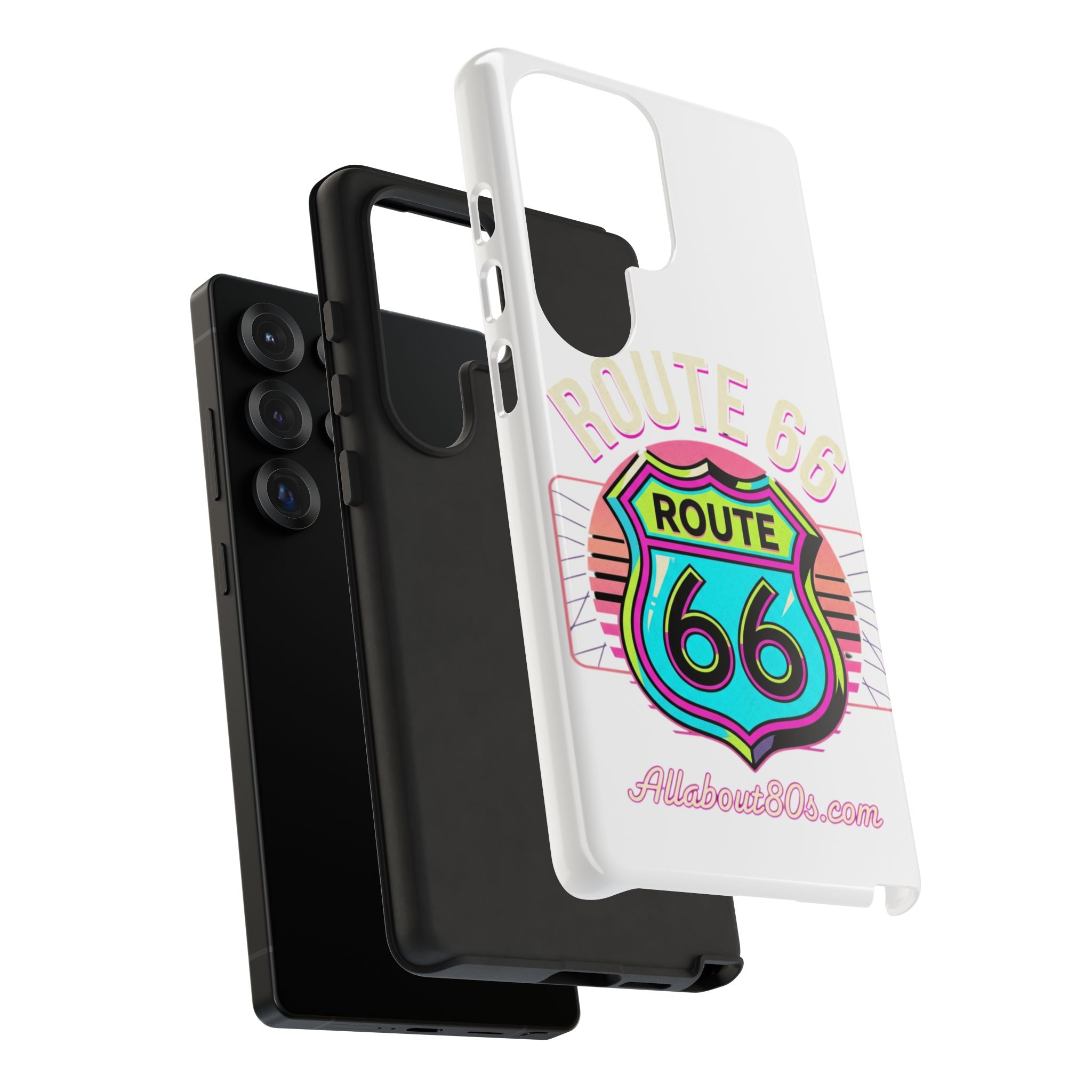 Route 66 Neon Phone Case — Retro Road Trip iPhone Cover