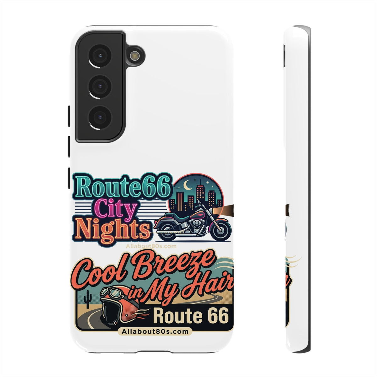 Phone Case — Route 66 City Nights Motorcycle Design