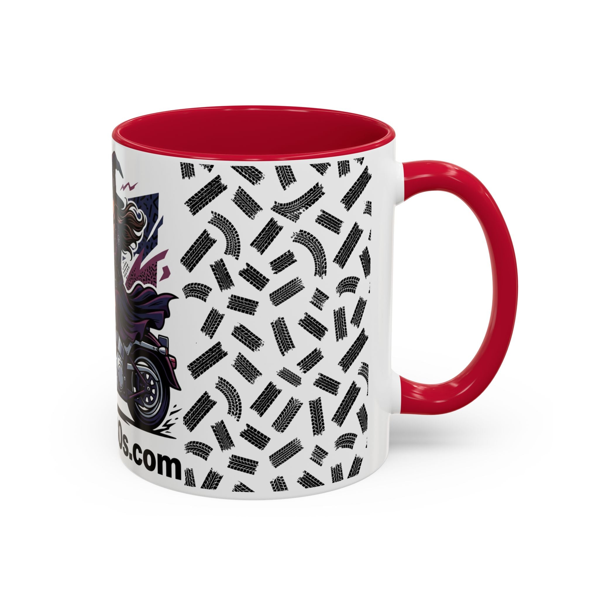 Witch Rider Coffee Mug — Halloween Motorcycle Witch 11oz/15oz
