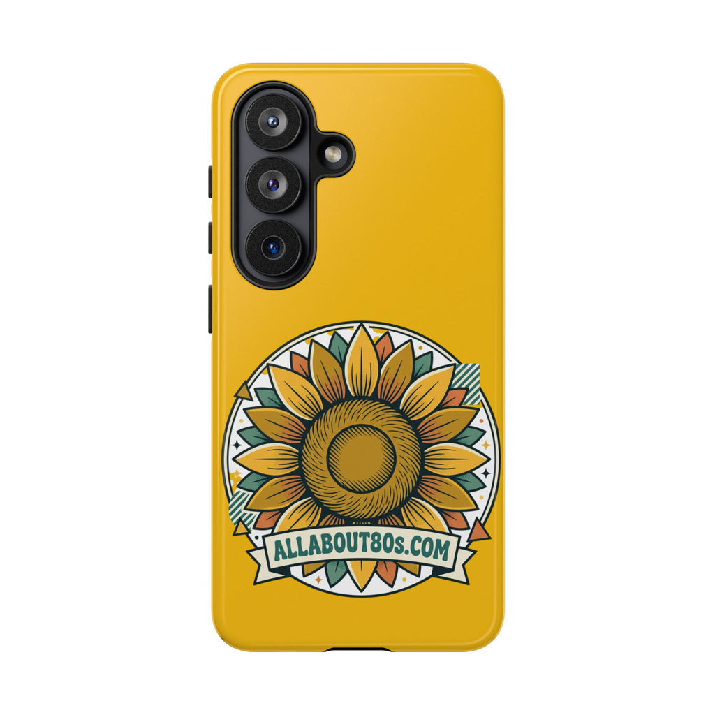 Sunflower Logo Phone Case — AllAbout80s.com Yellow Protective Cover