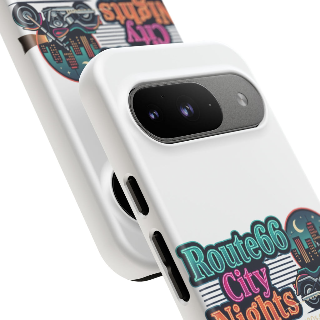 Phone Case — Route 66 City Nights Motorcycle Design