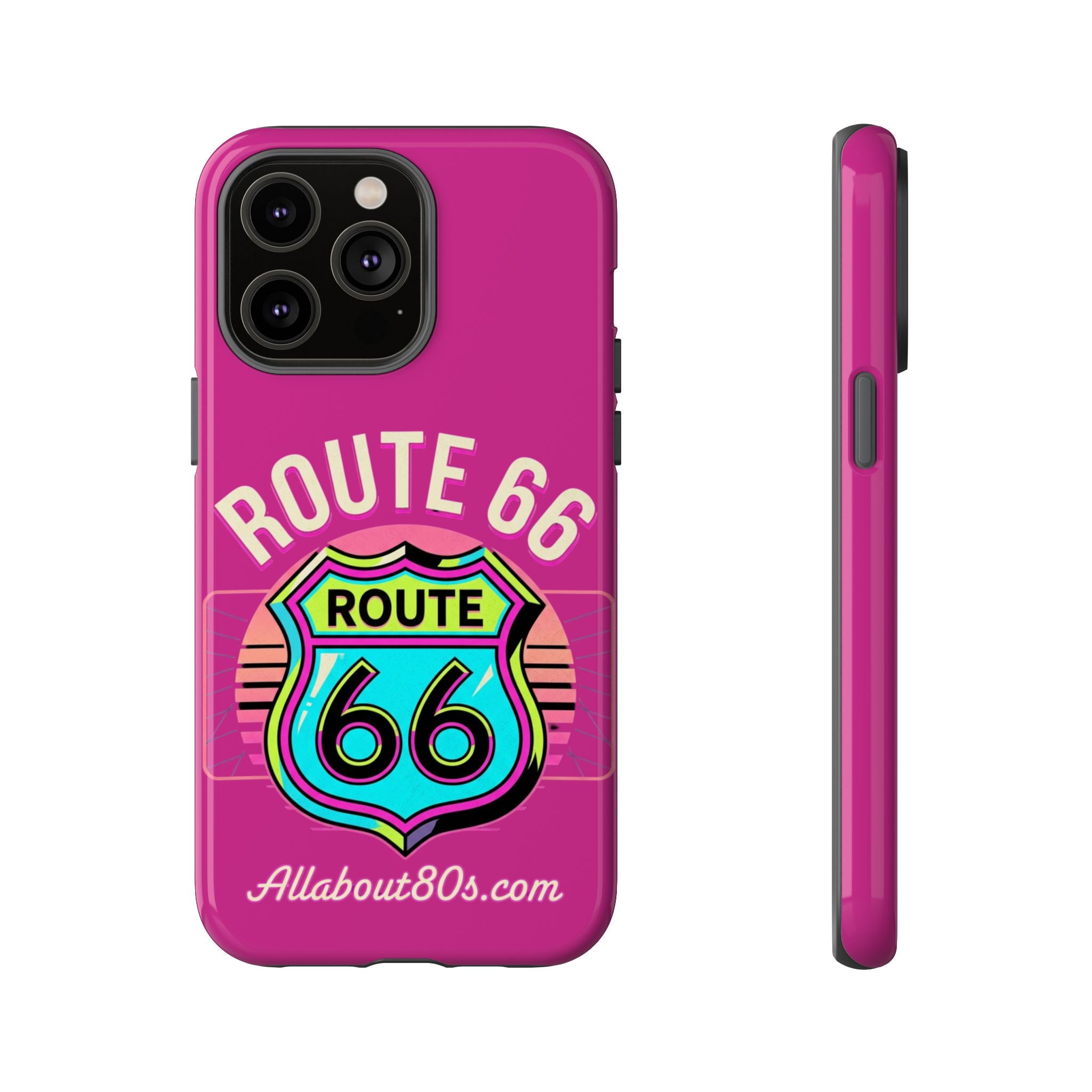 Route 66 Phone Case — Retro Neon Road Trip iPhone Cover