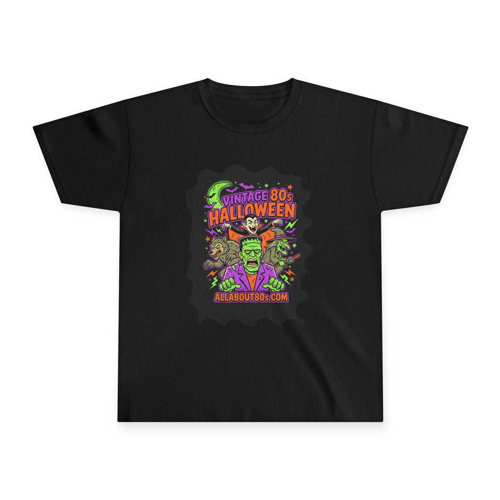 Youth Tee — Vintage 80s Halloween Monster Graphic