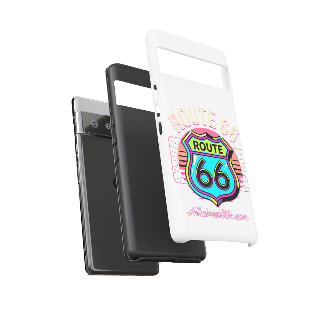 Route 66 Neon Phone Case — Retro Road Trip iPhone Cover