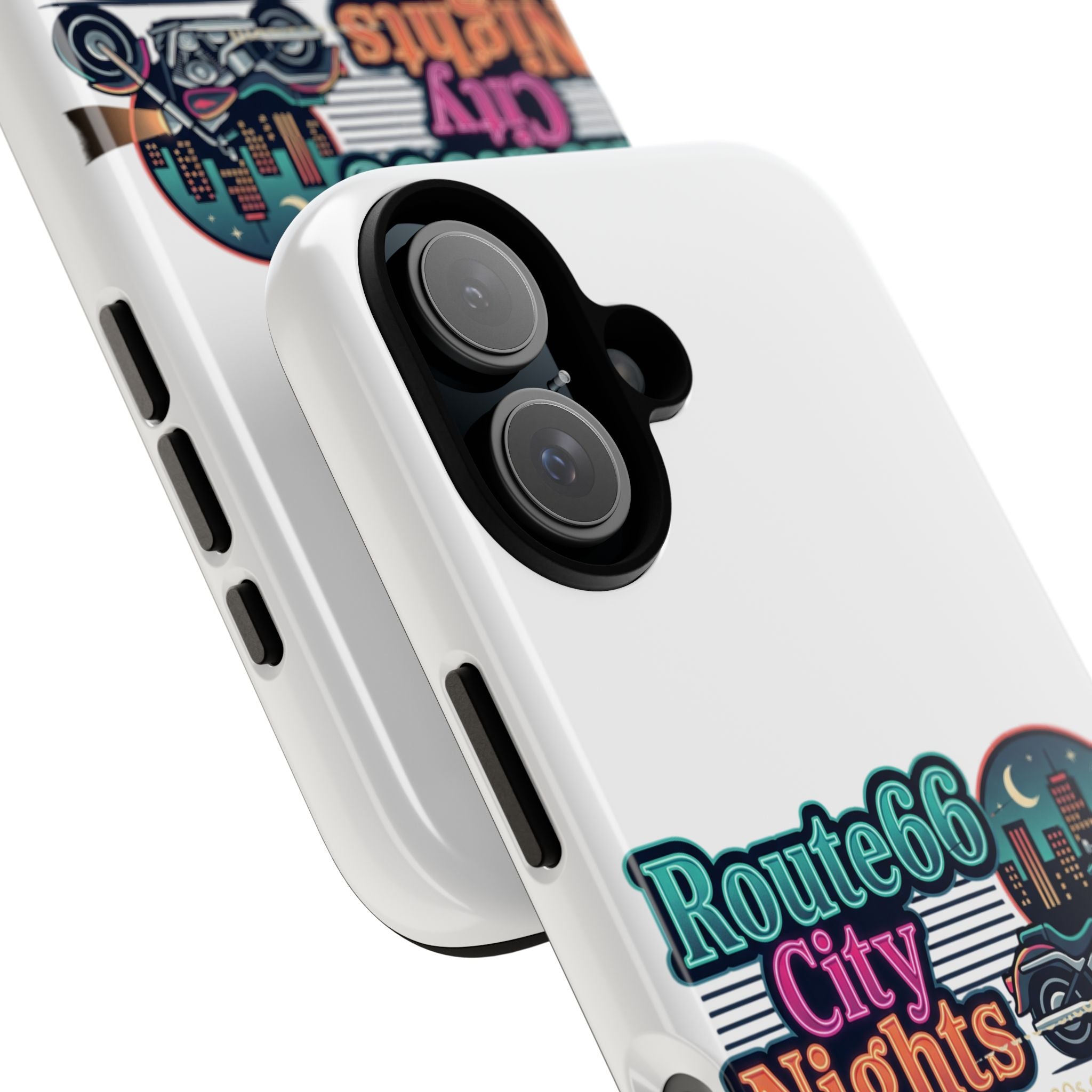 Phone Case — Route 66 City Nights Motorcycle Design