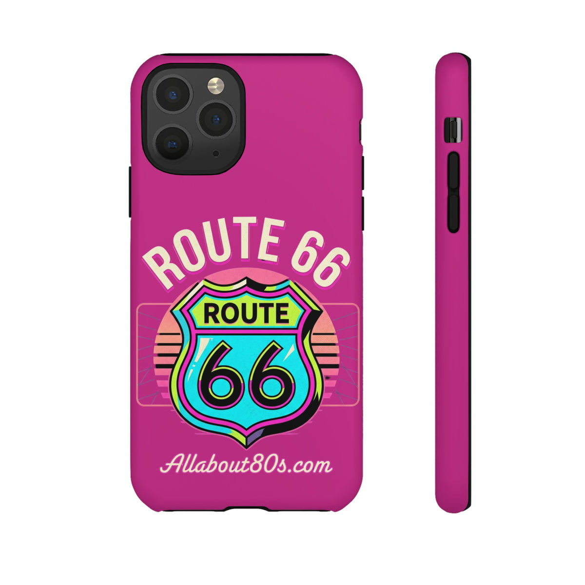 Route 66 Phone Case — Retro Neon Road Trip iPhone Cover