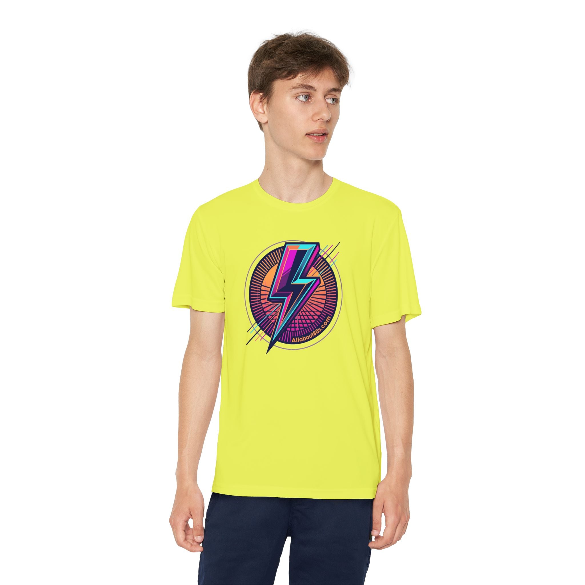 Youth Lightning Bolt Tee – Retro 80s AllAbout80s.com Graphic Shirt