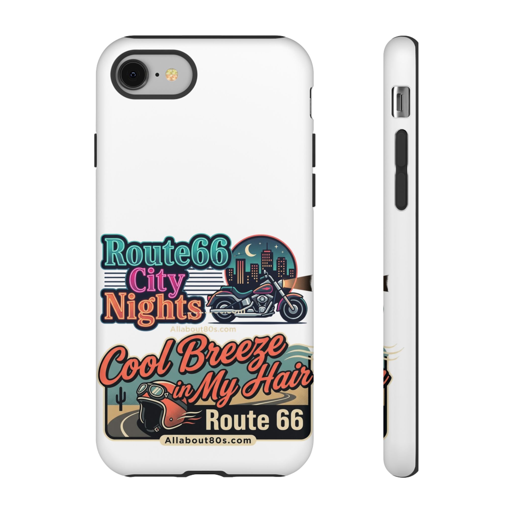 Phone Case — Route 66 City Nights Motorcycle Design