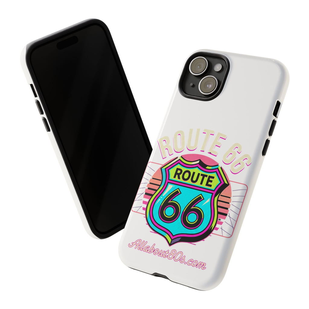 Route 66 Neon Phone Case — Retro Road Trip iPhone Cover