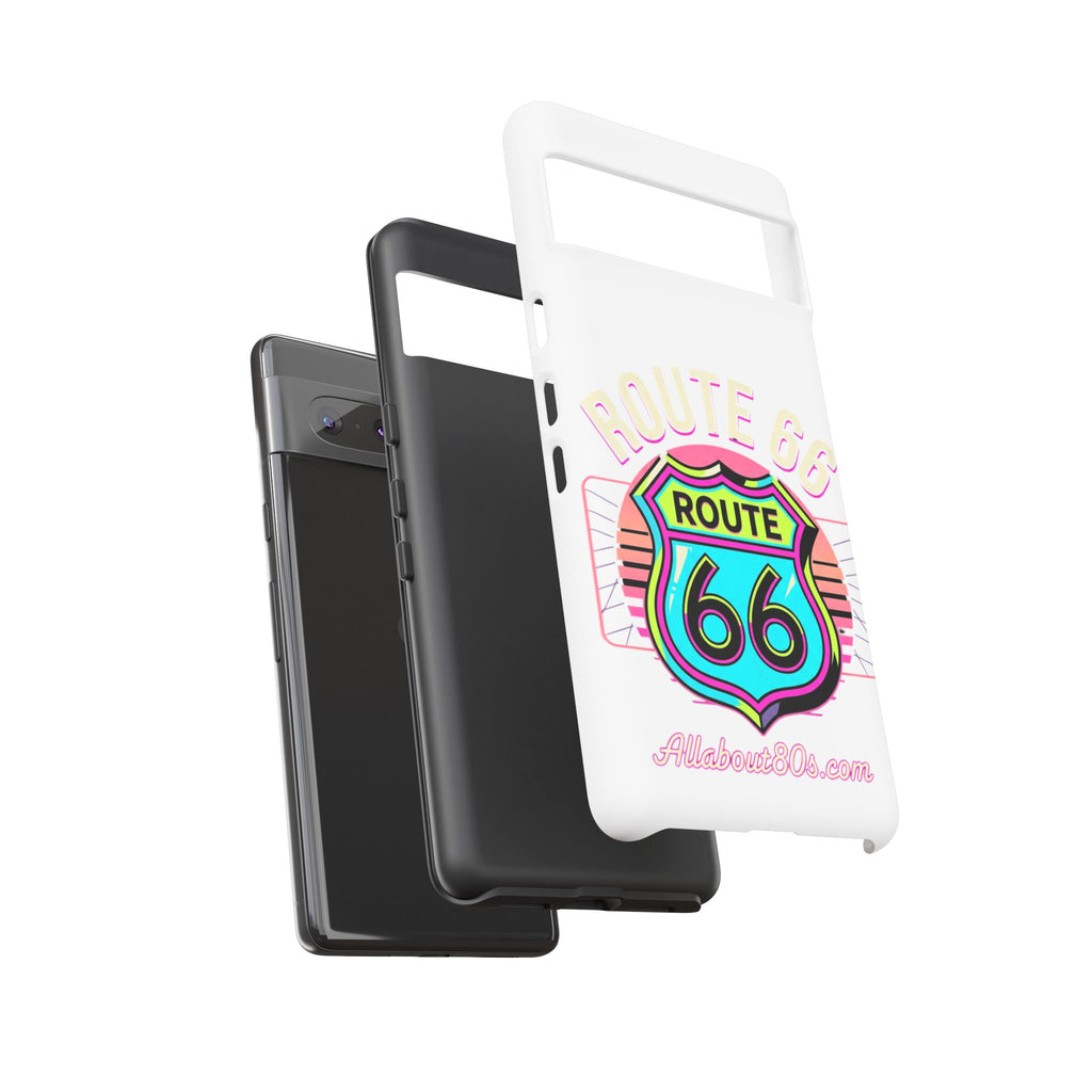 Route 66 Neon Phone Case — Retro Road Trip iPhone Cover