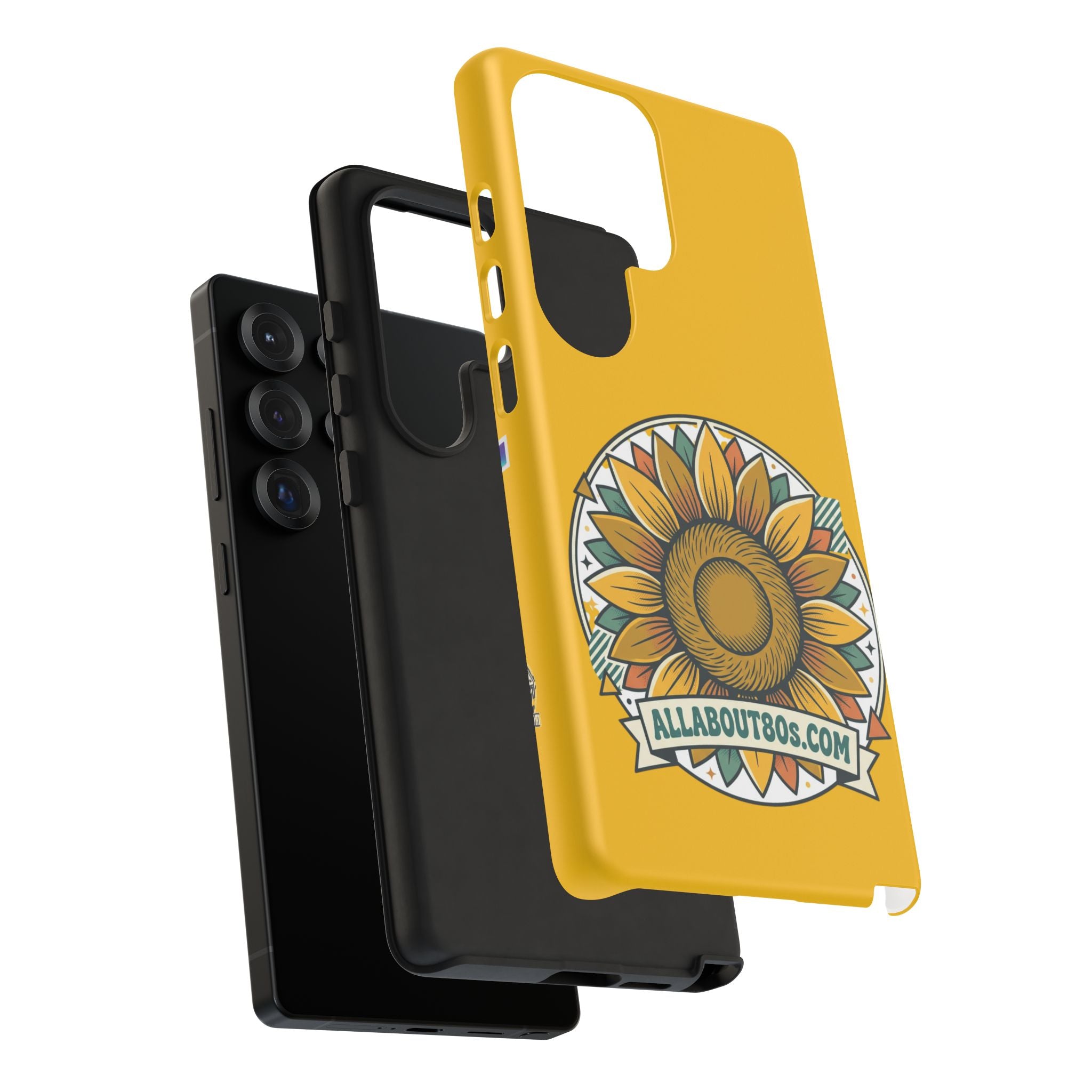 Sunflower Logo Phone Case — AllAbout80s.com Yellow Protective Cover