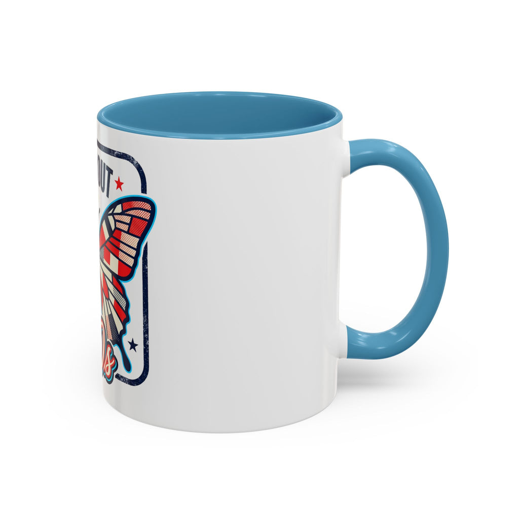 All About '80s Butterfly Accent Coffee Mug – Retro Patriotic 80s Gift