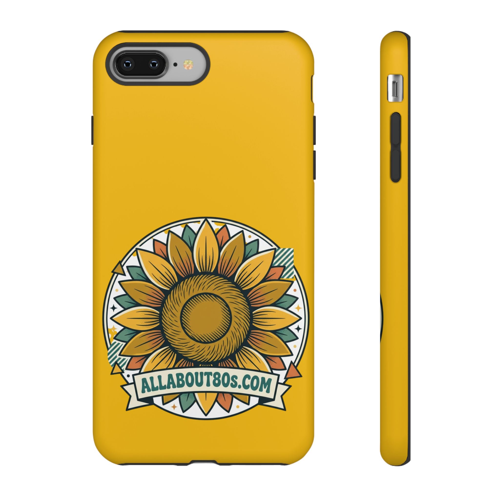 Sunflower Logo Phone Case — AllAbout80s.com Yellow Protective Cover