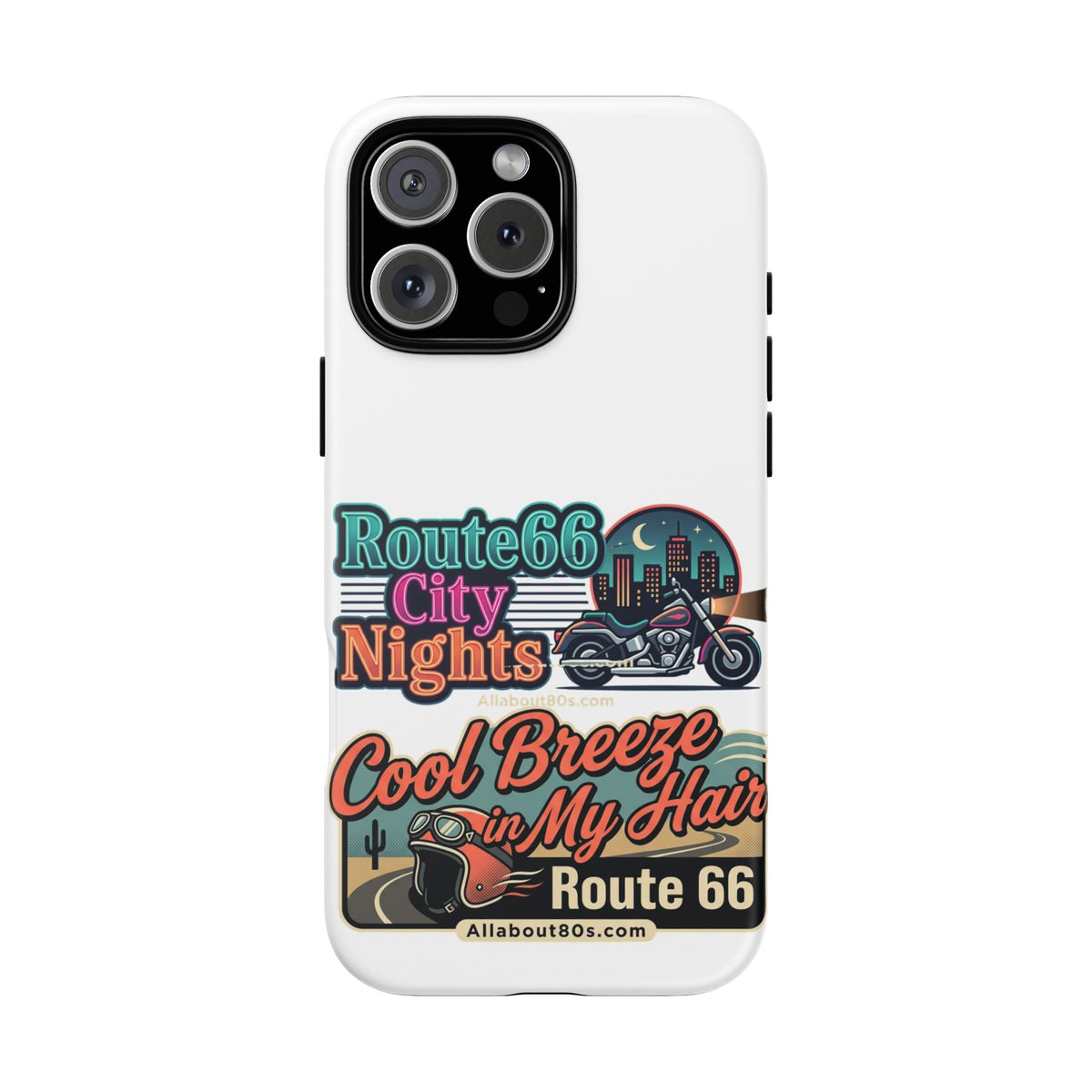 Phone Case — Route 66 City Nights Motorcycle Design