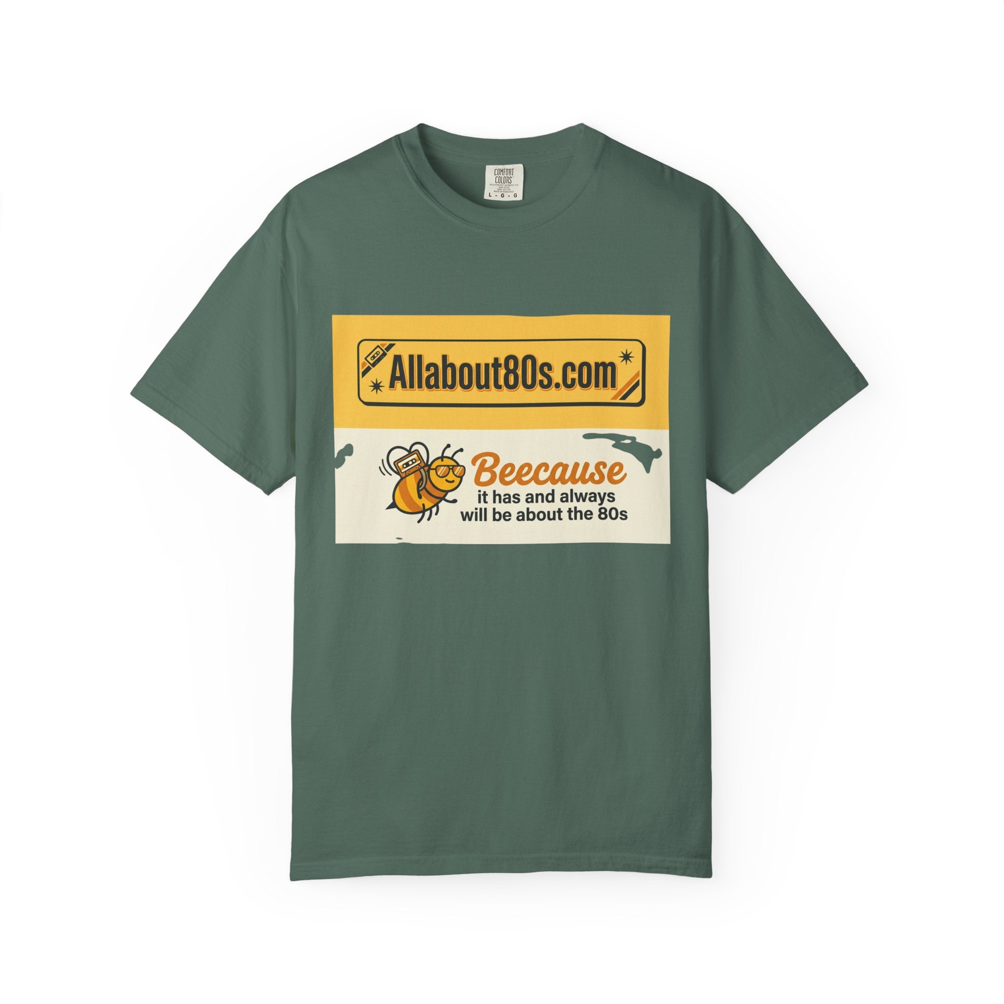 Allabout80s "Beeecause" Retro 80s Graphic T-Shirt