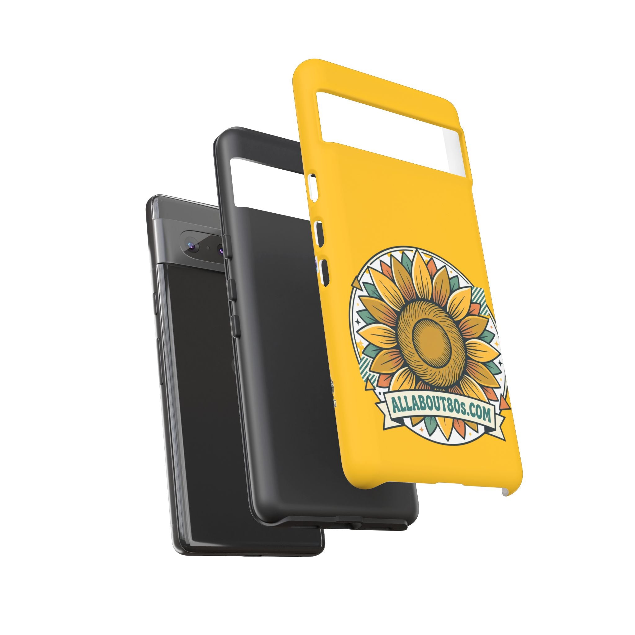 Sunflower Logo Phone Case — AllAbout80s.com Yellow Protective Cover