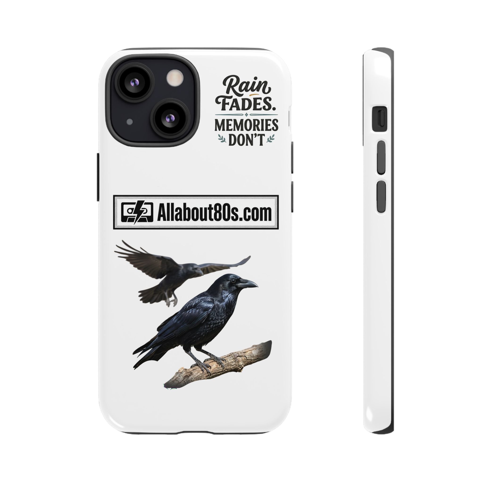 Raven Flight Phone Case — Protective iPhone Case with Black Crow Design