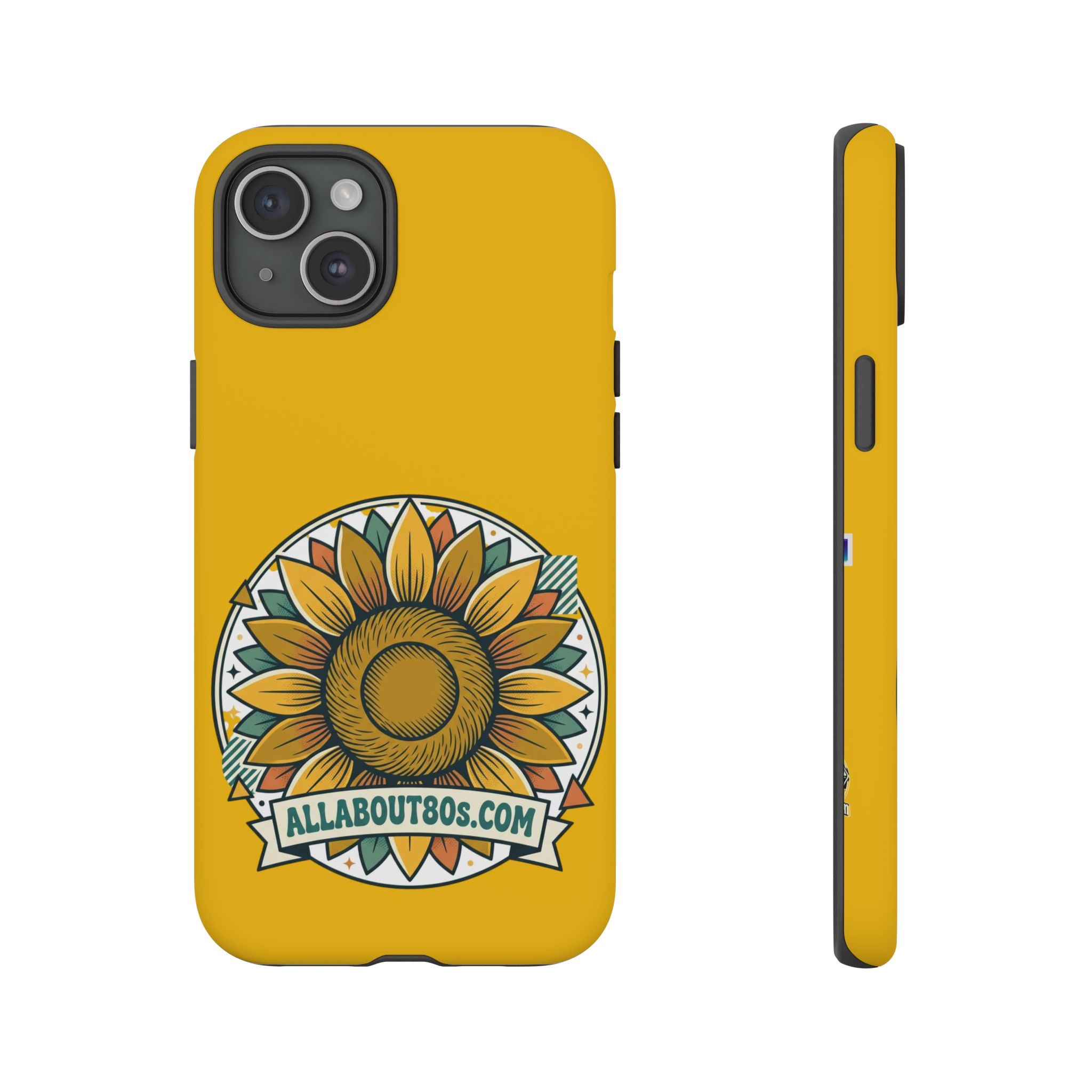 Sunflower Logo Phone Case — AllAbout80s.com Yellow Protective Cover