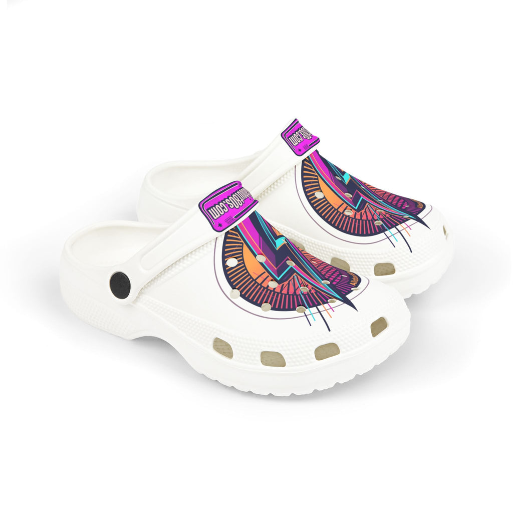 Kids' 80s Lightning Bolt Foam Clogs – Retro Neon Graphic EVA Slip-Ons