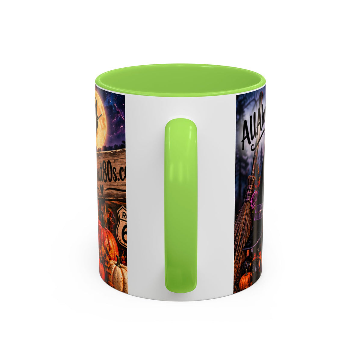 Halloween Witch Scene Coffee Mug — AllAbout80s.com Pumpkin & Moon 11oz/15oz