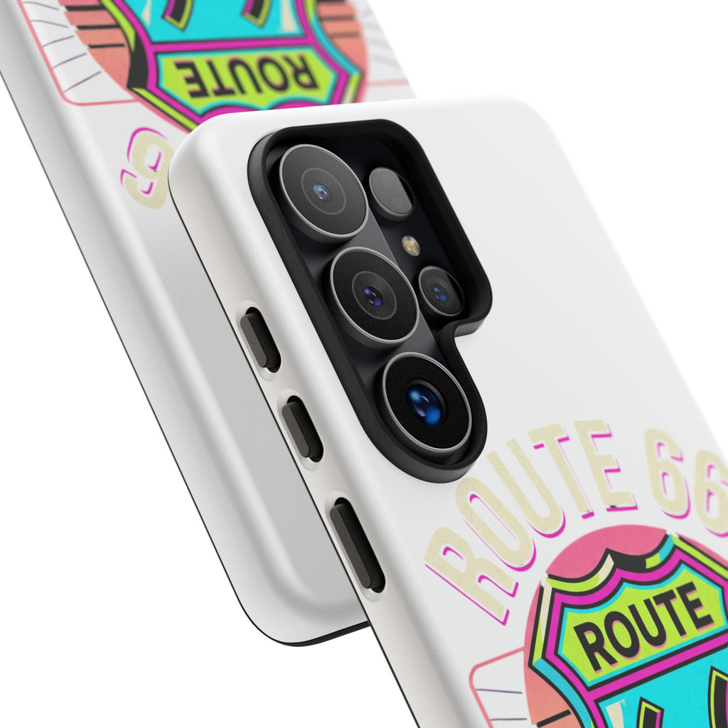 Route 66 Neon Phone Case — Retro Road Trip iPhone Cover