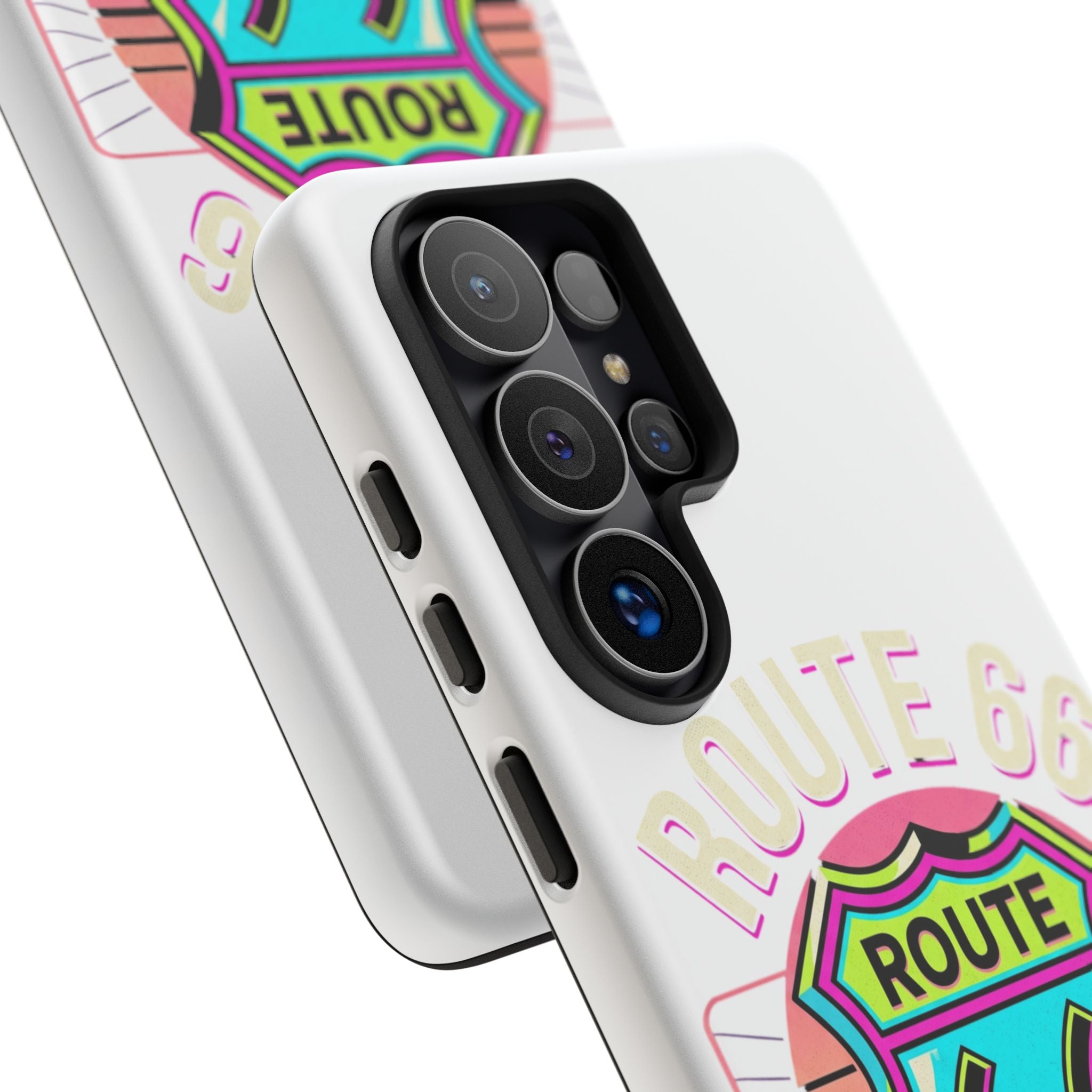 Route 66 Neon Phone Case — Retro Road Trip iPhone Cover