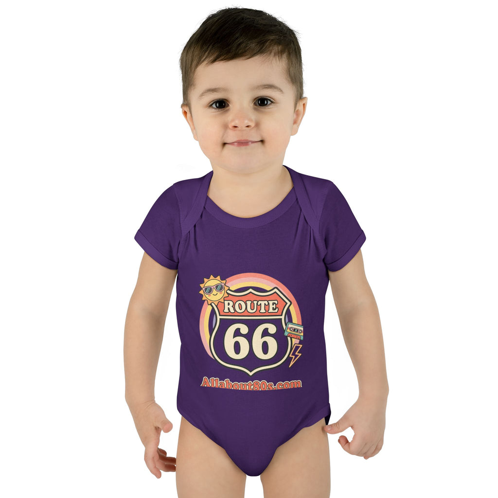 Route 66 Baby Bodysuit – Retro Travel Infant Onesie