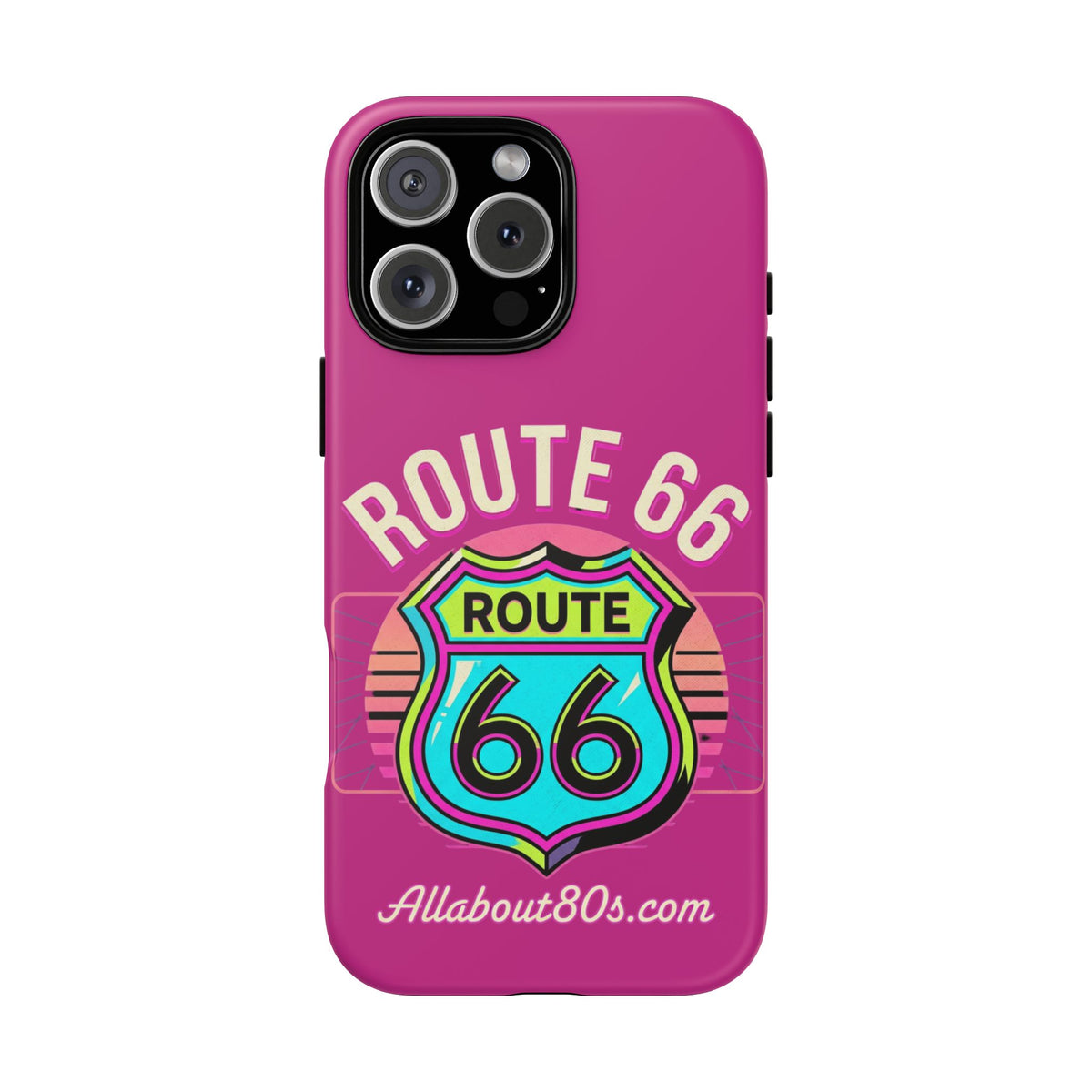 Route 66 Phone Case — Retro Neon Road Trip iPhone Cover