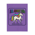 All About 80s Rainbow Unicorn Velveteen Plush Blanket – Retro 80s Cozy Throw