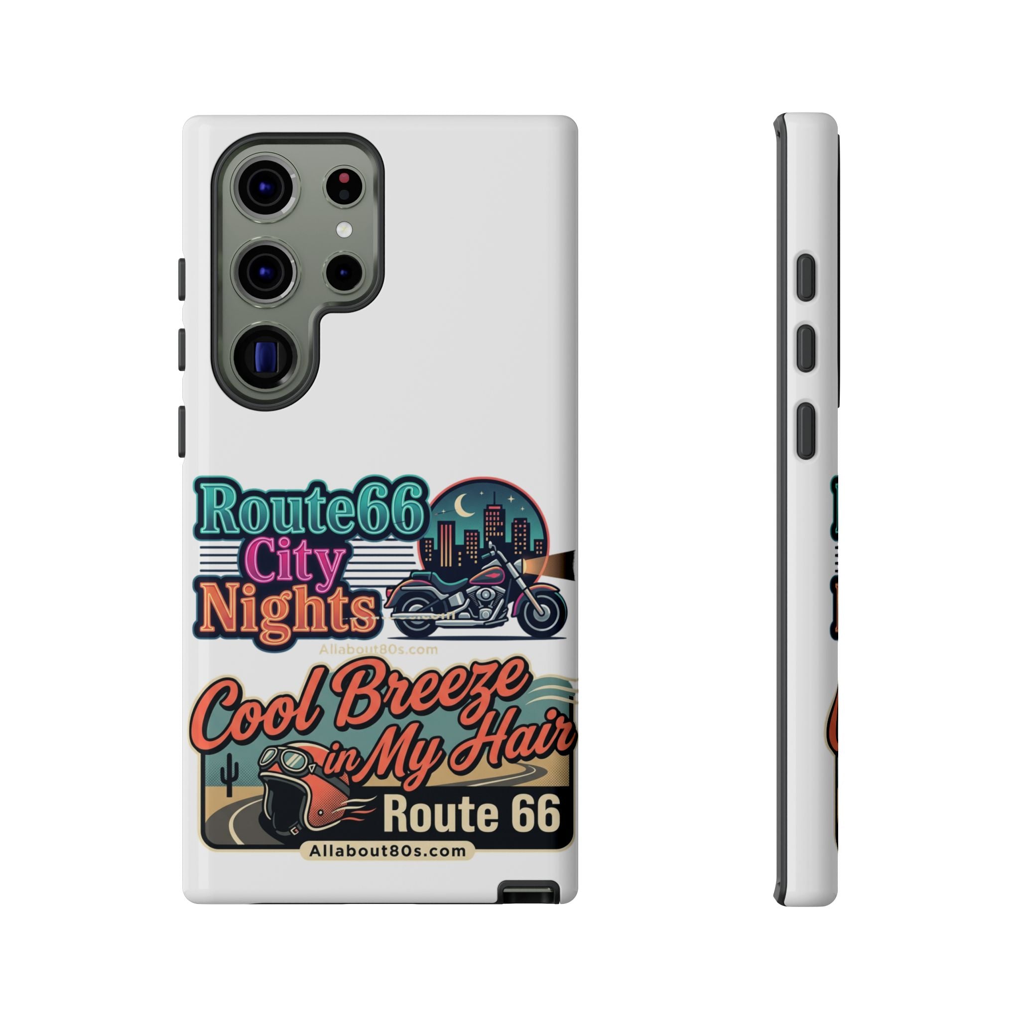 Phone Case — Route 66 City Nights Motorcycle Design