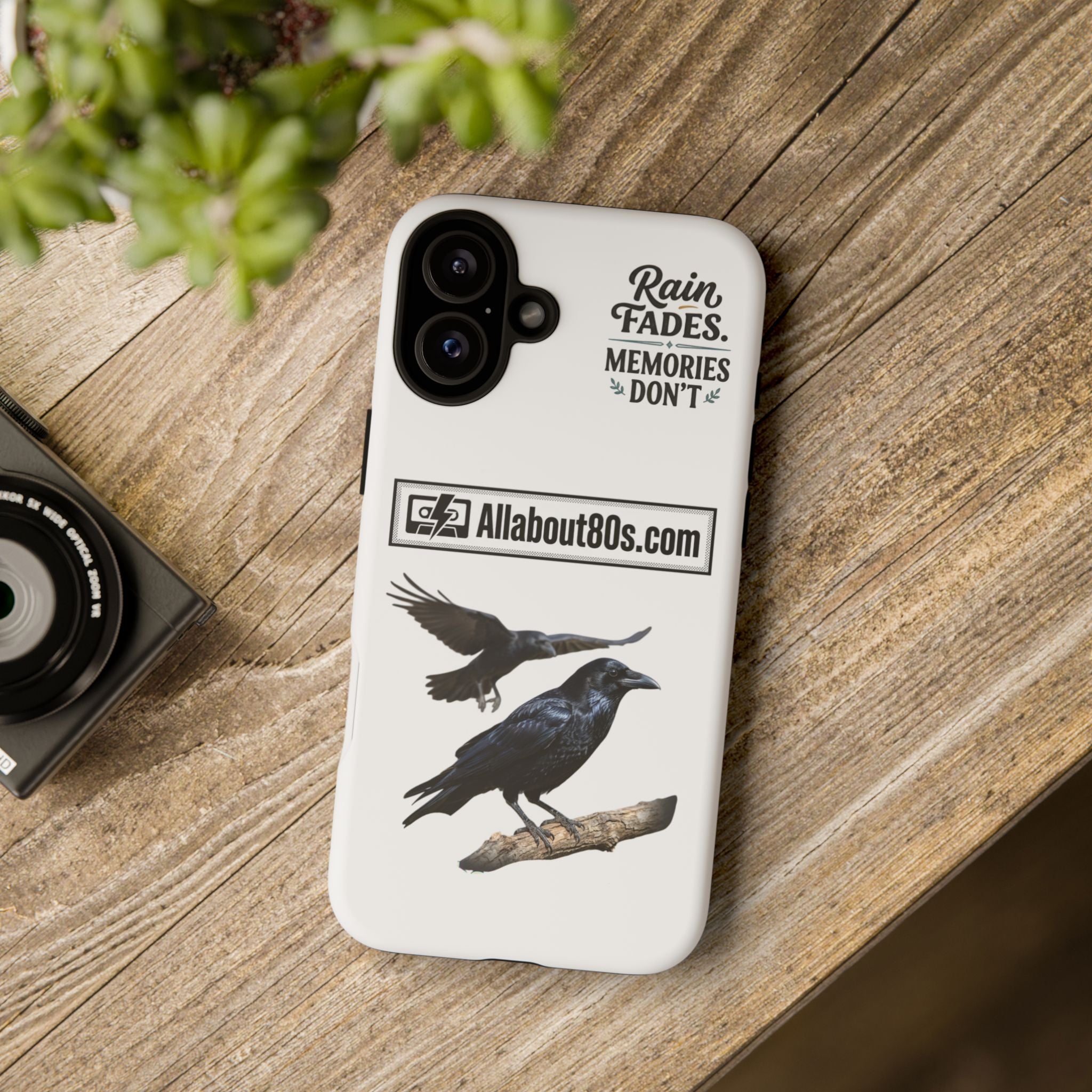 Raven Flight Phone Case — Protective iPhone Case with Black Crow Design