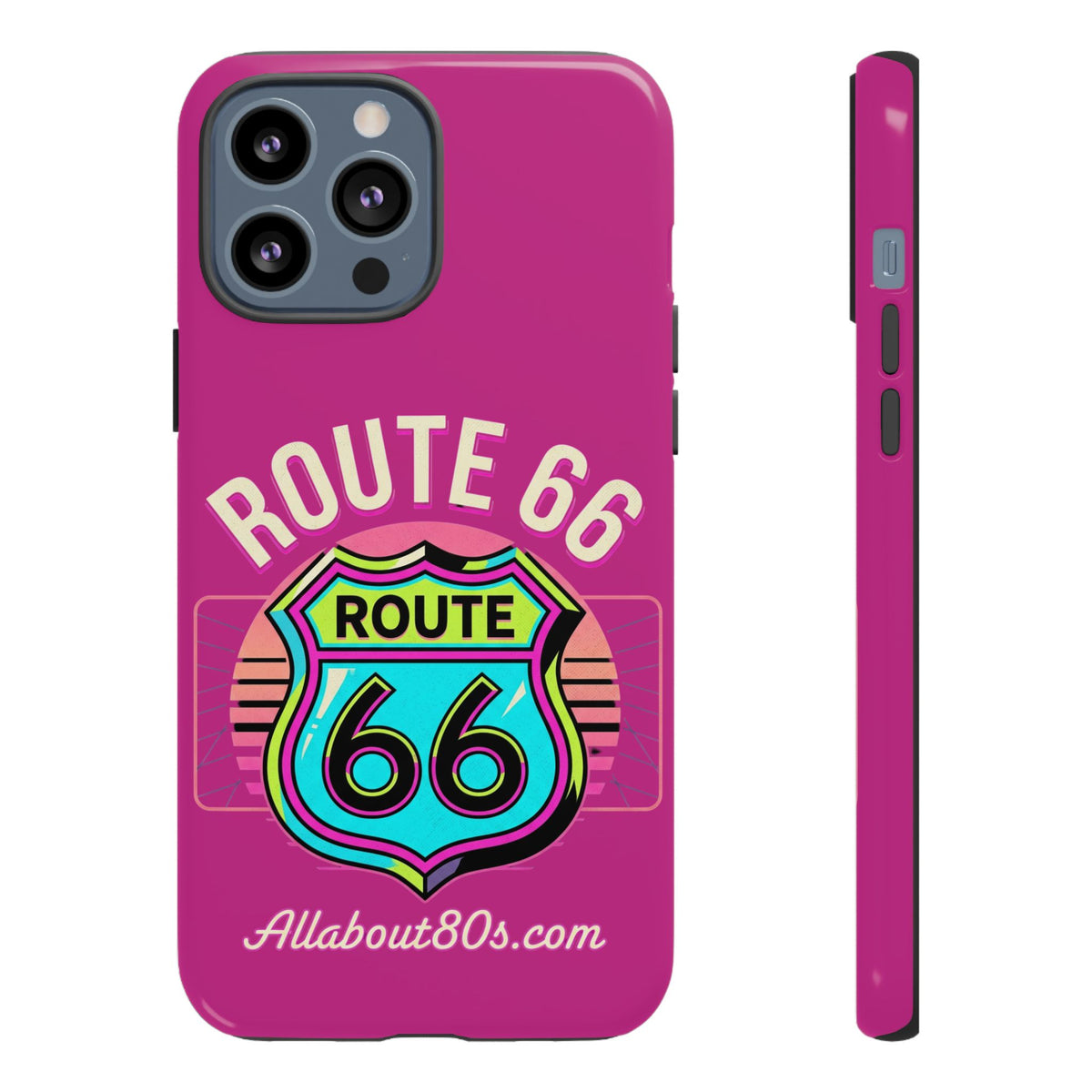 Route 66 Phone Case — Retro Neon Road Trip iPhone Cover