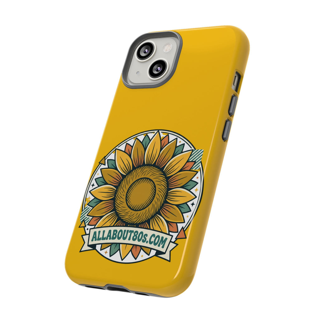 Sunflower Logo Phone Case — AllAbout80s.com Yellow Protective Cover