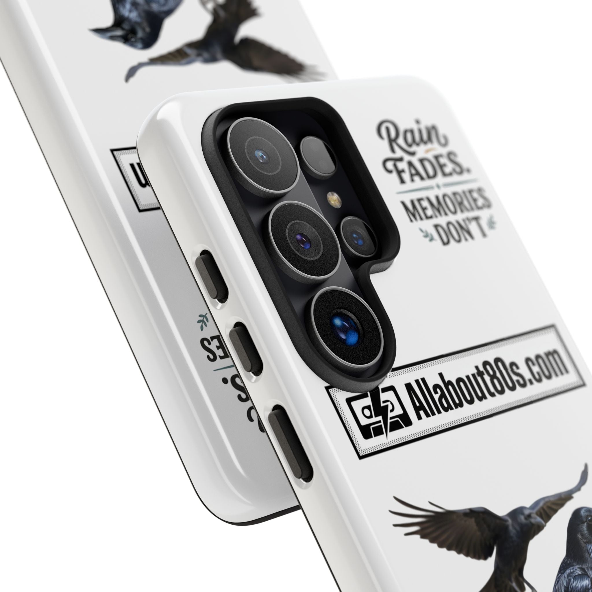 Raven Flight Phone Case — Protective iPhone Case with Black Crow Design