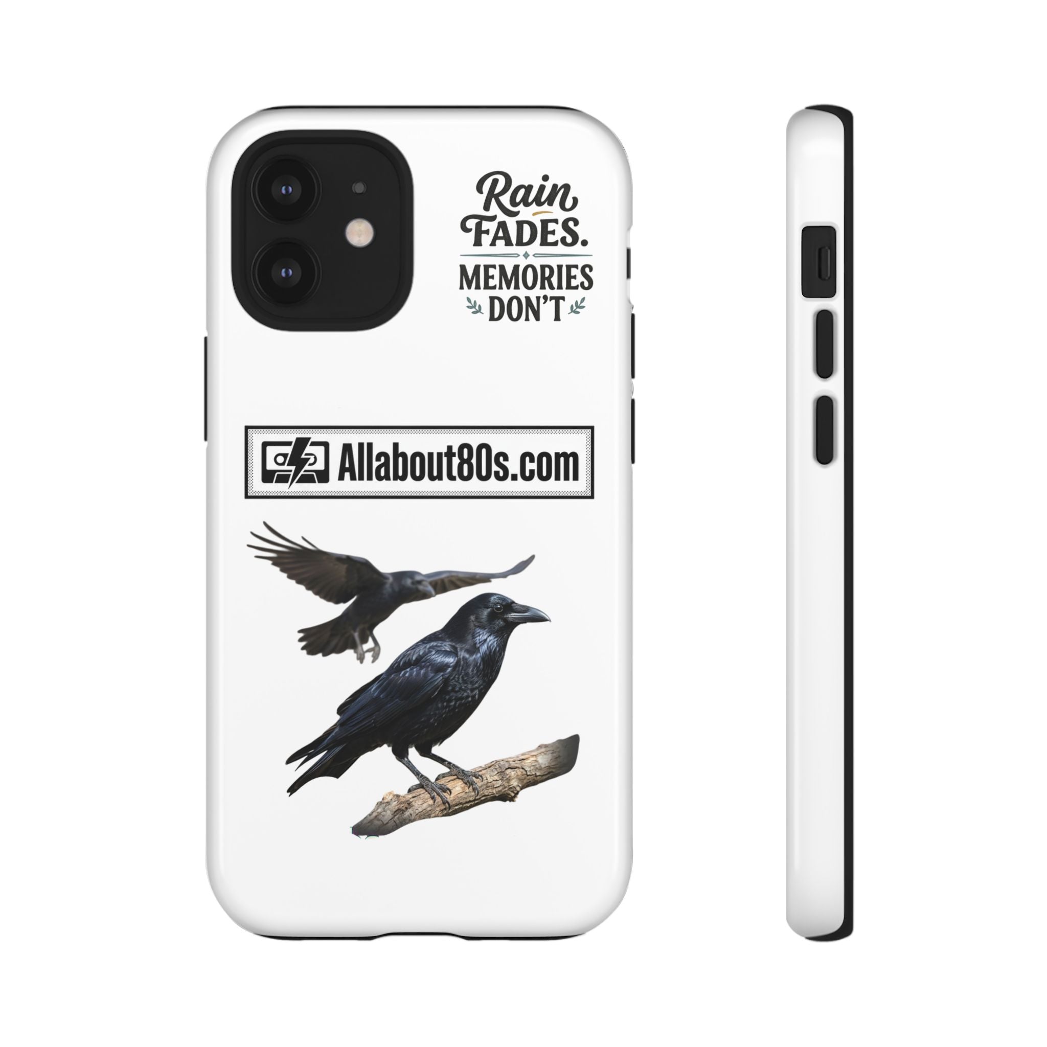 Raven Flight Phone Case — Protective iPhone Case with Black Crow Design