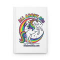 All About 80s Unicorn Hardcover Journal — Retro Rainbow Notebook