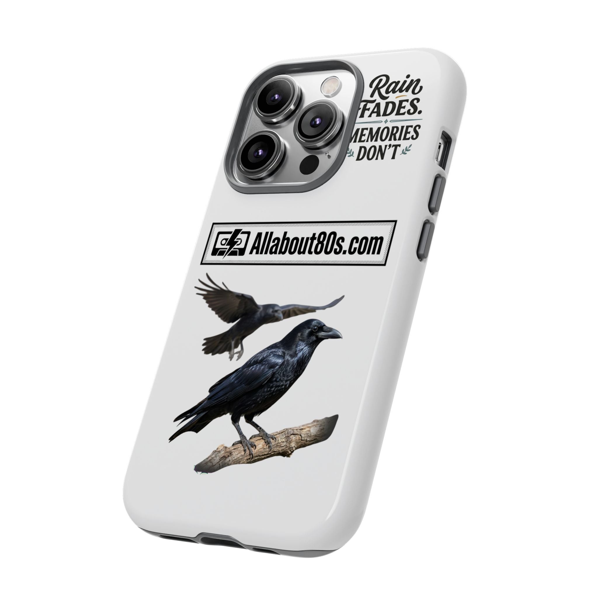 Raven Flight Phone Case — Protective iPhone Case with Black Crow Design