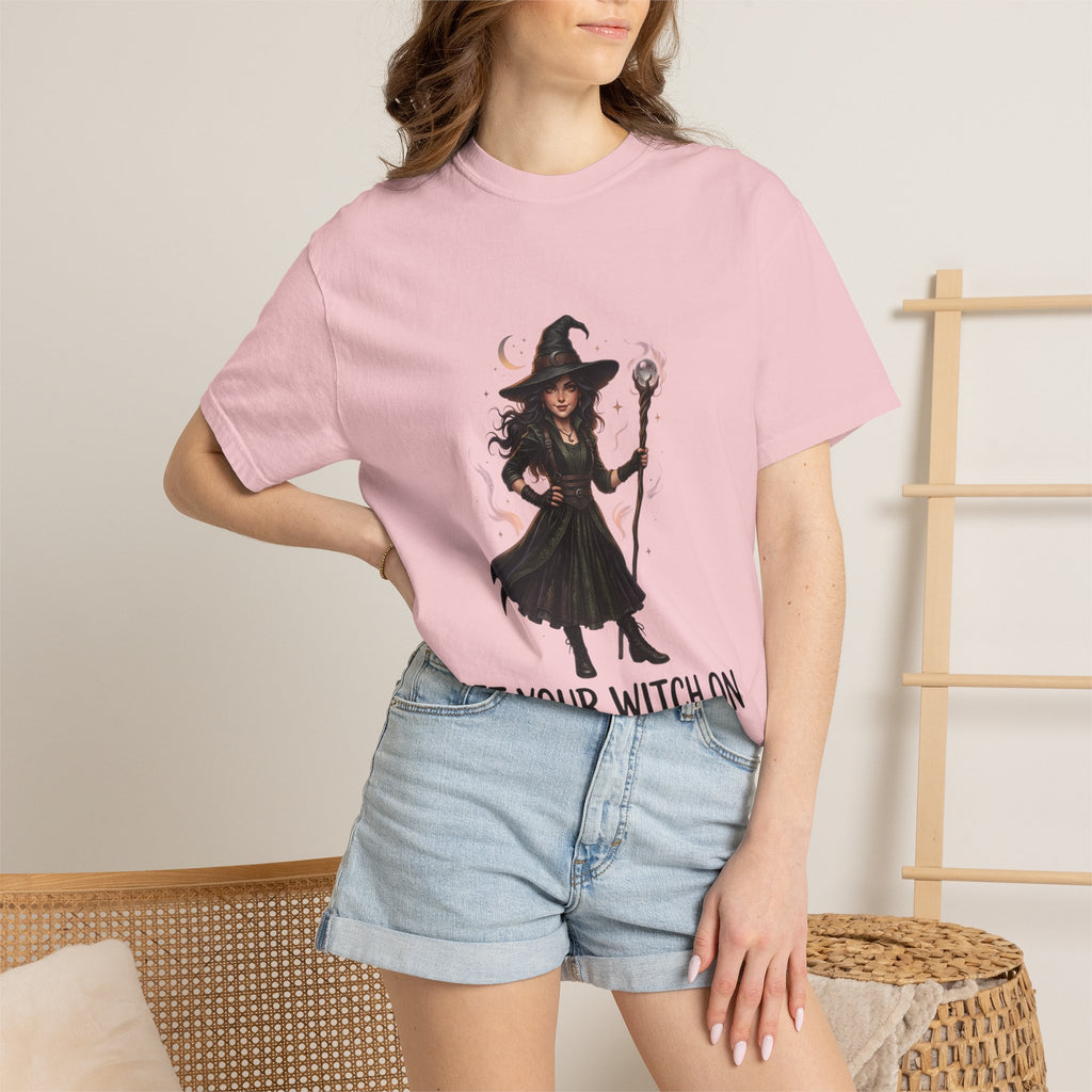 Witch Graphic T-Shirt — "Get Your Witch On" Halloween Tee