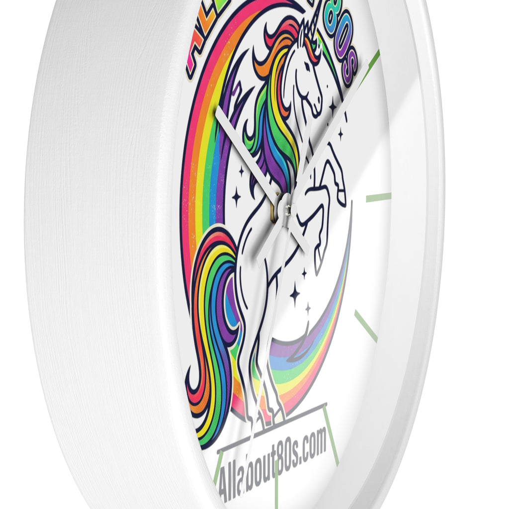 All About 80s Rainbow Unicorn Wall Clock — Retro 80s Decor