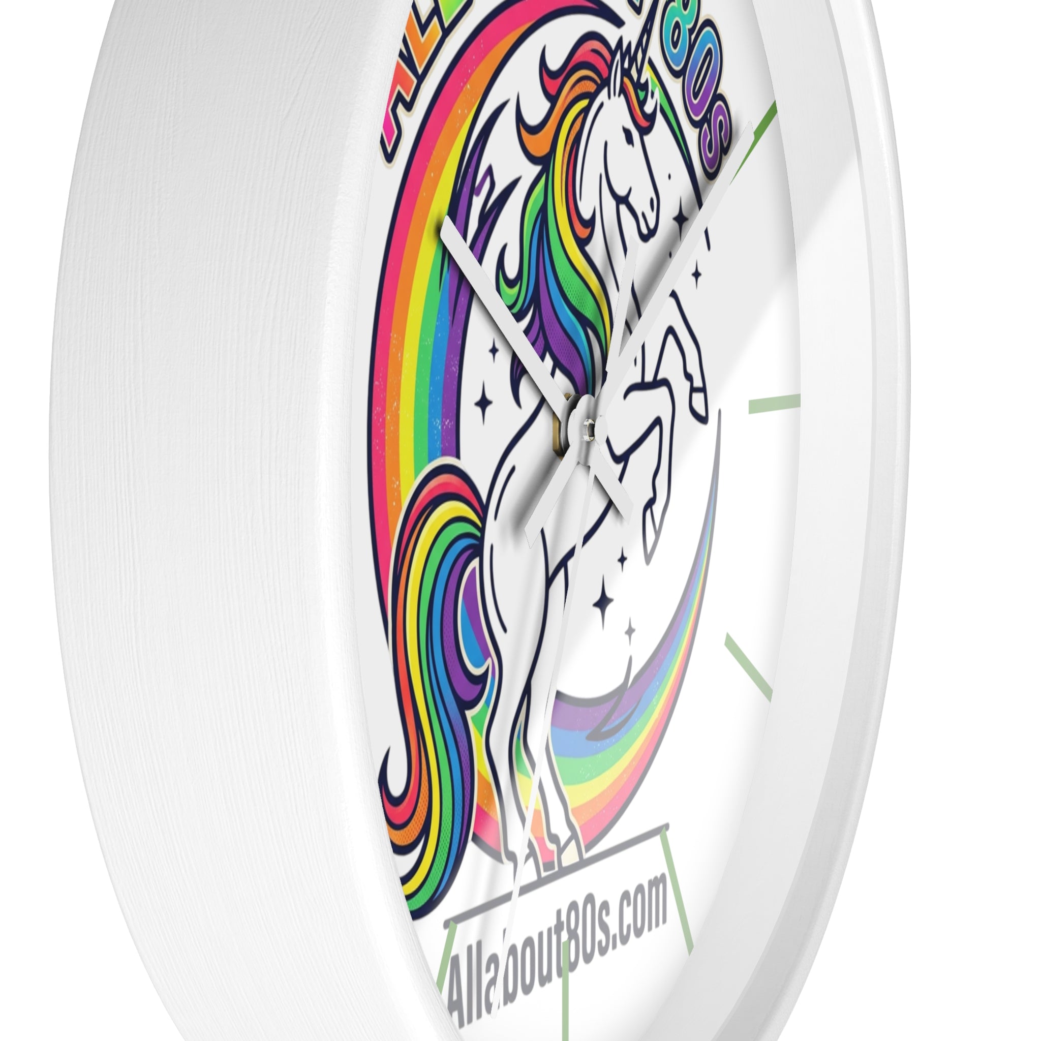 All About 80s Rainbow Unicorn Wall Clock — Retro 80s Decor